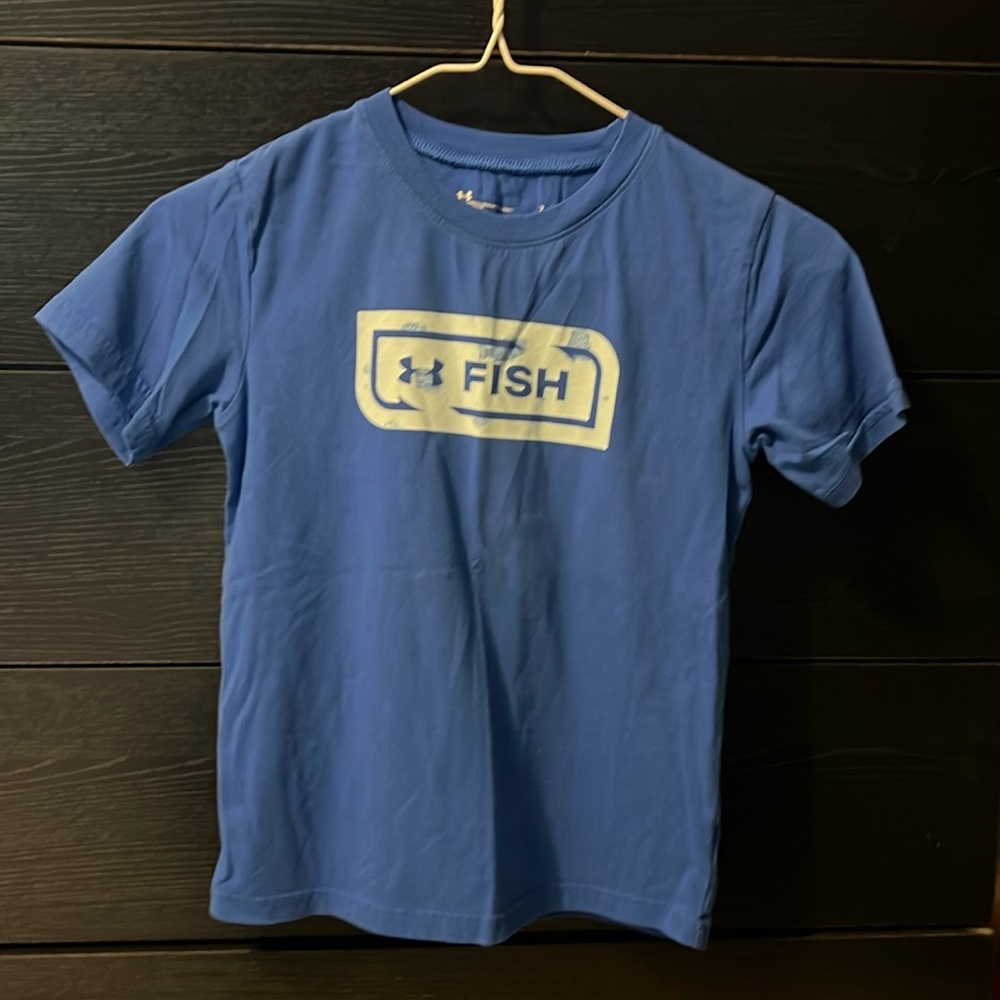 Boys Under Armour Fish Short Sleeve Tee